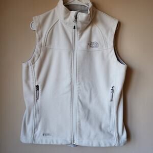 The North Face Windwall Fleece Vest Full Zip Cream Pockets Womens Size Small?